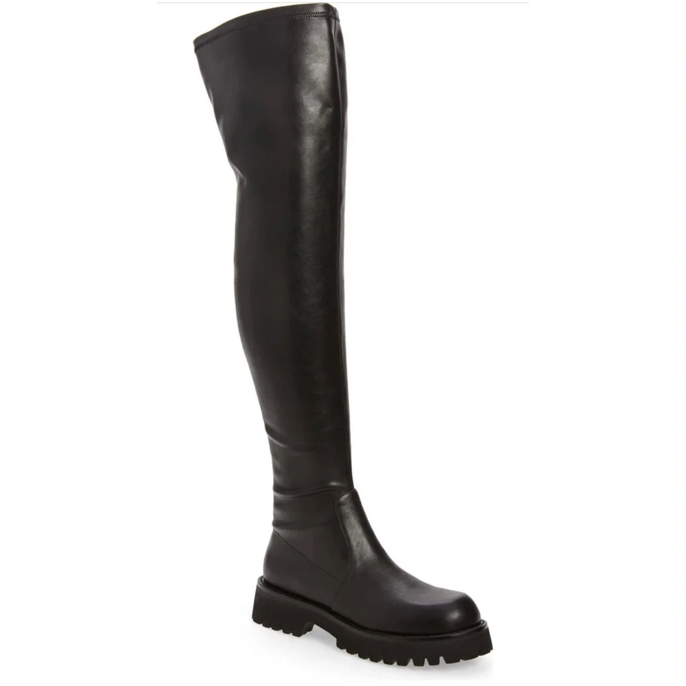 Jeffrey Campbell Break Thigh High Boots Black Size 6